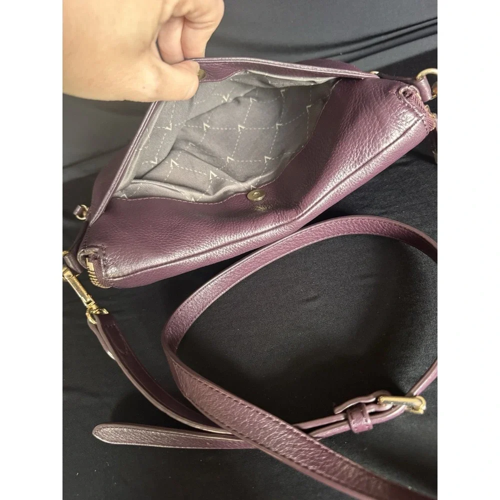 Vince Camuto Purple Pebbled Crossbody Crossbody
